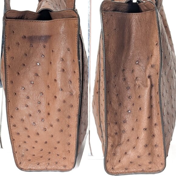 MAURO GOVERNA Ostrich Leather Shoulder Bag - Picture 4 of 14